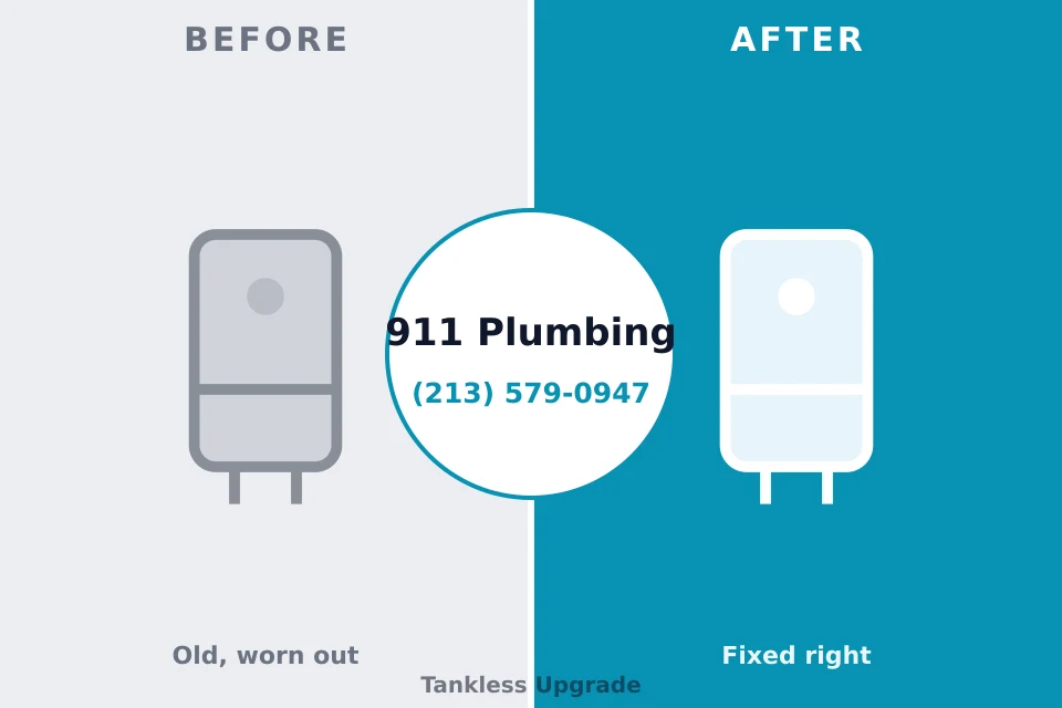 Before and after: plumbing repair Williamsport, IN